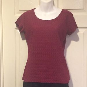 🛍2 for $30🛍️NWOT slip on cranberry red round neck short sleeve top